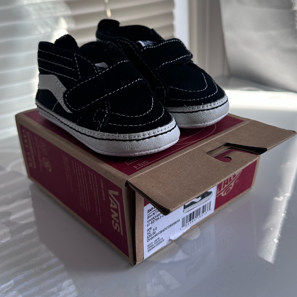 Vans Kids Black and White Sneakers